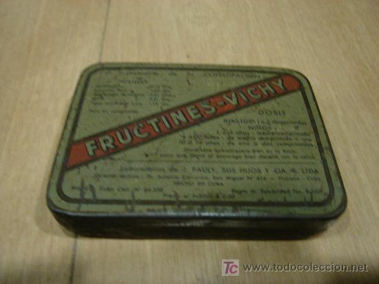 Cajas y cajitas met&aacute;licas: CAJA DE LATA DE FRUCTNES - VICHY. COMPRIMIDOS - Foto 1