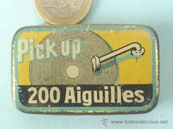 Cajas y cajitas met&aacute;licas: caja metalica, agujas  pick up , 200 aiguilles-- esta vacia