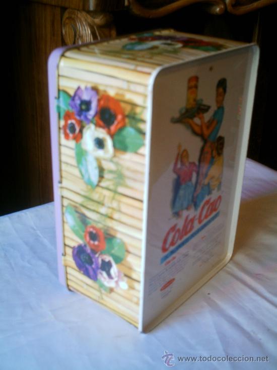 Cajas y cajitas met&aacute;licas: CAJA DE COLACAO  CON FLORES - Foto 1