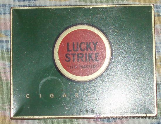 Cajas y cajitas met&aacute;licas: caja tabaco lucky strike - Foto 1