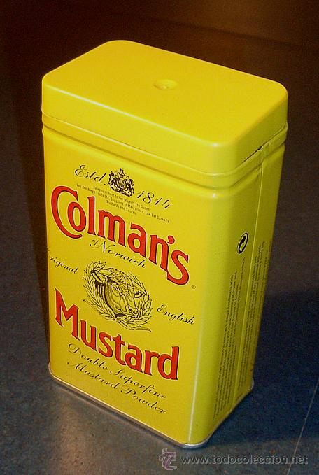 Cajas y cajitas met&aacute;licas: Lata Colmans Mustard - Foto 1
