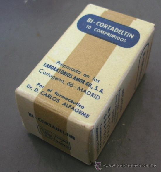 Cajas y cajitas met&aacute;licas: caja de farmacia/ medicamento de a&ntilde;os 50/60 aprox: bi-cortadeltin (sin abrir)