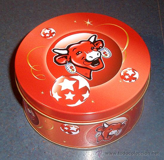 color roj Caja para galletas diseño antiguo de los sesenta La vaca que rie® 