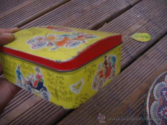 Blechdosen und Kisten: CAJA HOJALATA con JUGUETE coche antiguo PUBLICIDAD HORNER