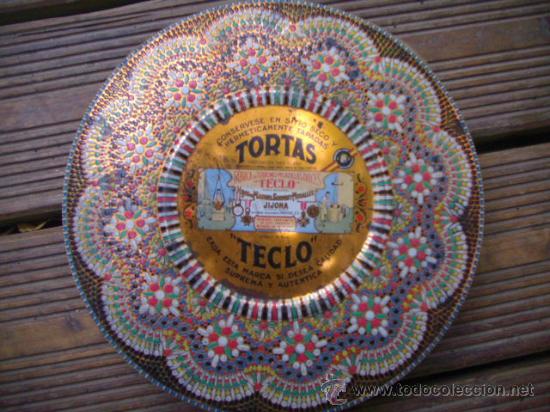 Cajas y cajitas met&aacute;licas: BOTE caja HOJALATA PUBLICIDAD TORTAS TECLO TURRONES PELADILLAS Y DULCES JIJONA ENVIO GRATUITO