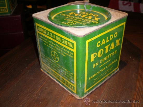 Blechdosen und Kisten: LATA DE CALDO POTAX EN CUBITOS