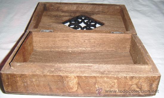 Cajas y cajitas met&aacute;licas: caja madera para flores secas - Foto 2