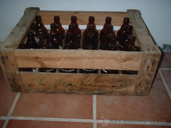 Cajas y cajitas met&aacute;licas: caja de cervezas aguila