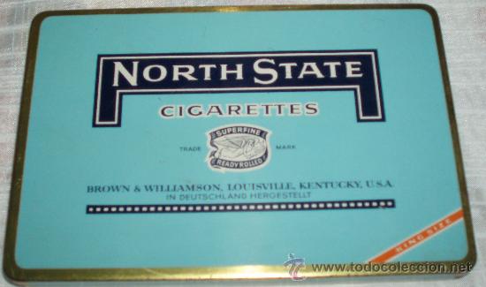 Cajas y cajitas met&aacute;licas: caja de tabaco north state alemana a&ntilde;os 45 - 50