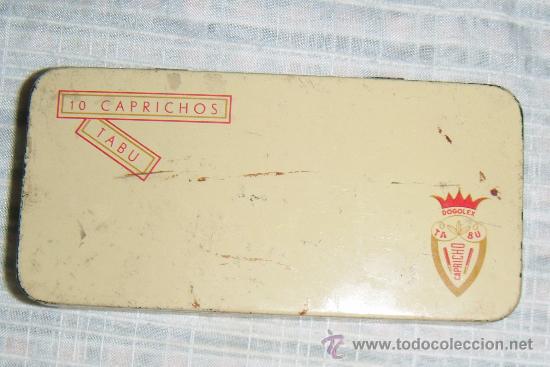 Bo&icirc;tes et petites bo&icirc;tes m&eacute;talliques: caja metalica de tabaco 10 caprichos tabu