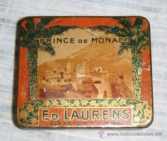 Caixas e caixinhas met&aacute;licas: caja metalica de tabaco ed. laurens  prince de monaco