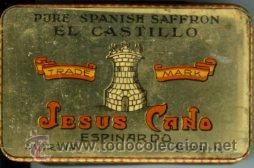 Blechdosen und Kisten: ESPINARDO (MURCIA).- CAJA PARA AZAFRAN DE EXPORTACI&Oacute;N, TAMA&Ntilde;O 13x8x4,5(alto).