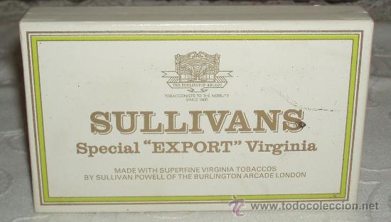 Casse e cassette metalliche: caja de cigarrillos sullivans special export virginia