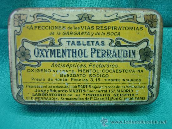 Bo&icirc;tes et petites bo&icirc;tes m&eacute;talliques: Caja metalica de OXYMENTHOL