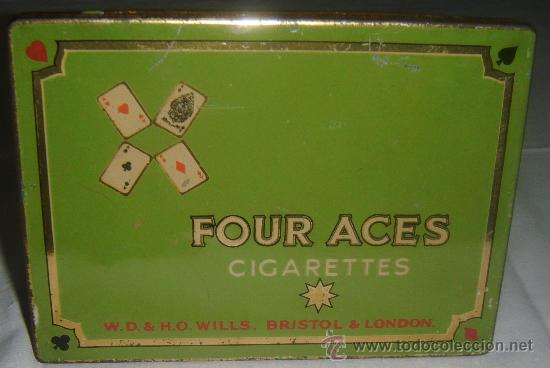 Casse e cassette metalliche: caja metalica de cigarrillos four aces