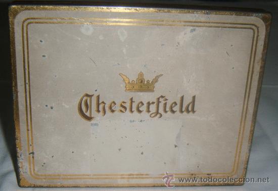 Cajas y cajitas met&aacute;licas: caja metalica de cigarrillos chesterfield