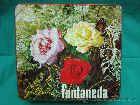 Cajas y cajitas met&aacute;licas: Caja de galletas FONTANEDA - Foto 1