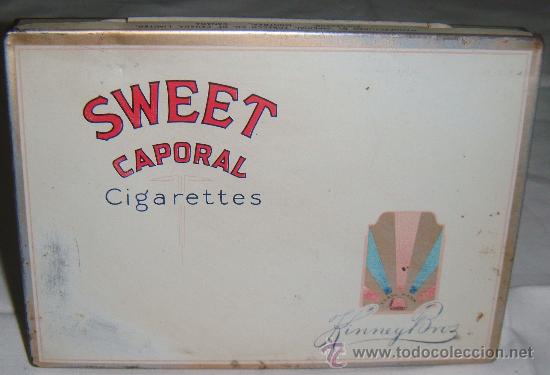 Cajas y cajitas met&aacute;licas: caja metalica de cigarrillos sweet caporal francesa