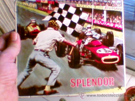 Cajas y cajitas met&aacute;licas: caja de lata lapices Rolan preciosa Ojo, vacia formula 1 antigua *c4