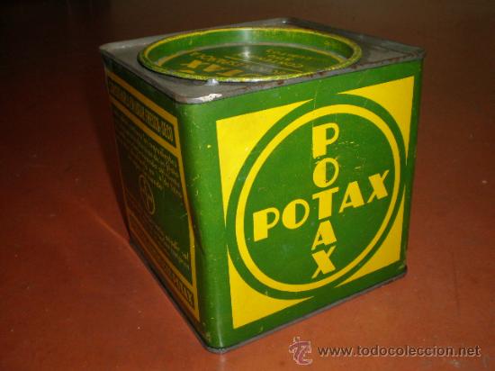 Cajas y cajitas met&aacute;licas: ANTIGUA CAJA DE CHAPA - CUBITOS POTAX