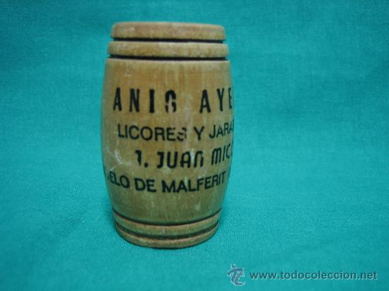 Cajas y cajitas met&aacute;licas: Palillero de aperitivos.Publicidad ANIS AYELO.J.Juan Mic&oacute; .Avelo de Malferit ( VALENCIA )