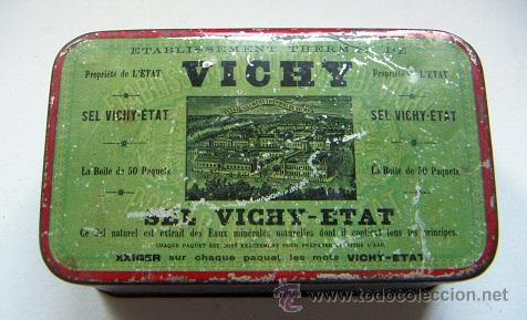 Cajas y cajitas met&aacute;licas: Caja de Aguas de Vichy,original a&ntilde;os 20,Balnearios,Cajita Met&aacute;lica,