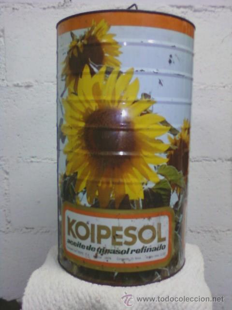 lata -bidon aceite de girasol - Buy Antique boxes and metal boxes on  todocoleccion