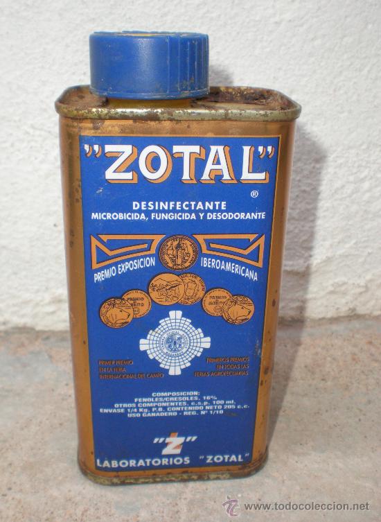 lata pequeña *zotal* desinfectante, 205 c.c. - Compra venta en todocoleccion