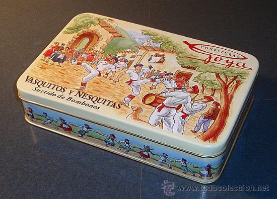 Cajas y cajitas met&aacute;licas: Lata VASQUITOS y NESQUITAS - Bombones GOYA (Vitoria)