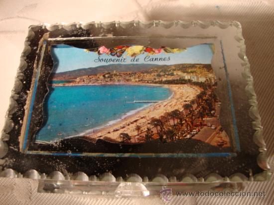Cajas y cajitas met&aacute;licas: ANTIGUA CAJITA JOYERO DE CRISTAL ESPEJO. GASTOS GRATIS ESPA&Ntilde;A