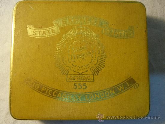 Cajas y cajitas met&aacute;licas: CAJA DE LATA DE CIGARRILLOS STATE EXPRESS - Foto 1