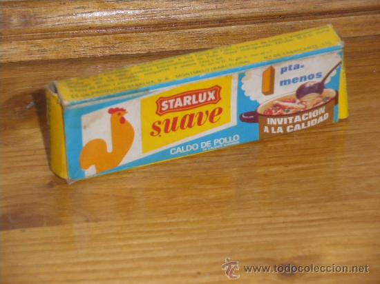 Cajas y cajitas met&aacute;licas: STARLUX SUAVE, CALDO DE POLLO. INVITACION A LA CALIDAD.