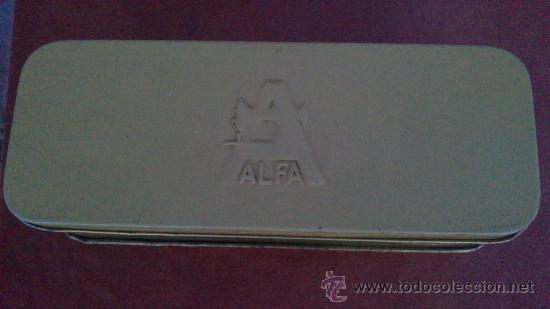 Cajas y cajitas met&aacute;licas: &-ANTIGUA CAJA,UTILES DE COSER (ALFA)-ORIGINAL DE LA EPOCA.