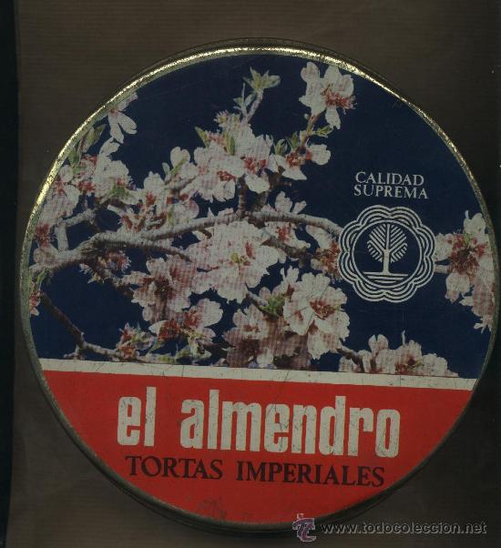 Cajas y cajitas met&aacute;licas: Caja met&aacute;lica de lata / El almendro / Tortas imperiales / Monerris Planelles / Jijona / Vacia