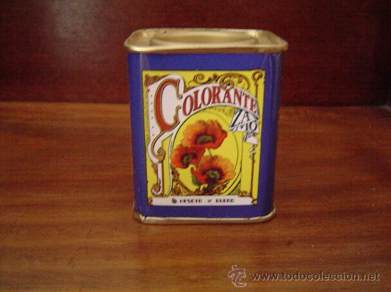 Cajas y cajitas met&aacute;licas: Bonita caja o bote de Colorante