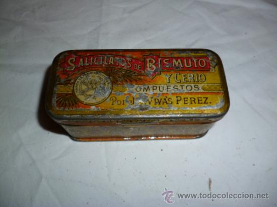 Casse e cassette metalliche: CAJA MET&Aacute;LICA  SALICILATO DE BISMUTO Y CERIO