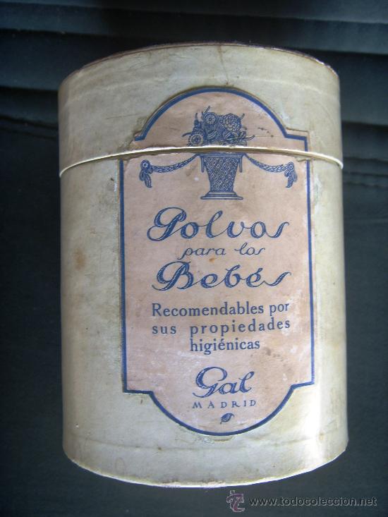 Cajas y cajitas met&aacute;licas: ESCASO Y ANTIGUO BOTE CARTON, POLVOS PARA BEBES, CASA GAL MADRID, SELLO RECARGO. PRINCIPIO SIGLO XX