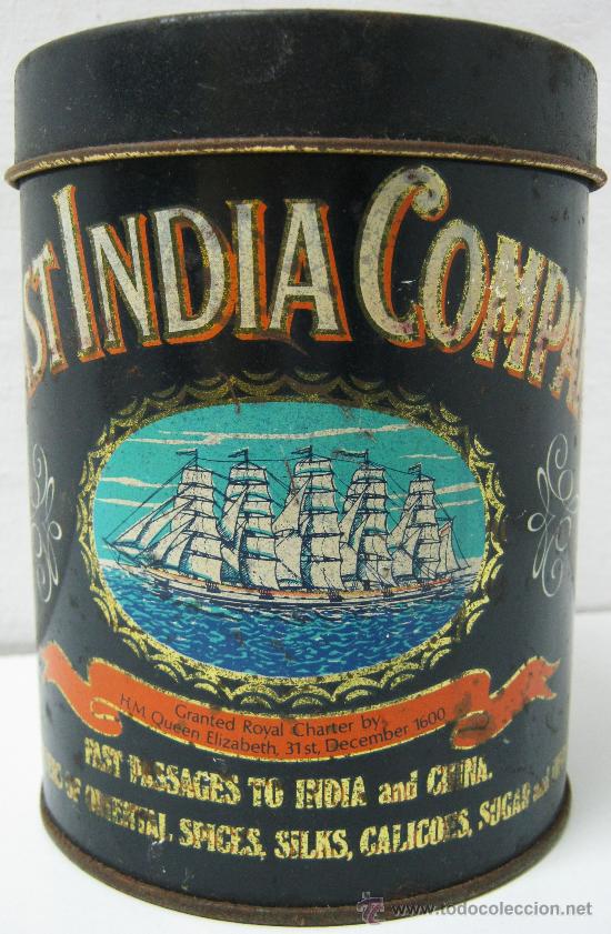 Cajas y cajitas met&aacute;licas: bella caja chapa - East India Company - fast passages - Queen Elizabeth Royal Charter Importers