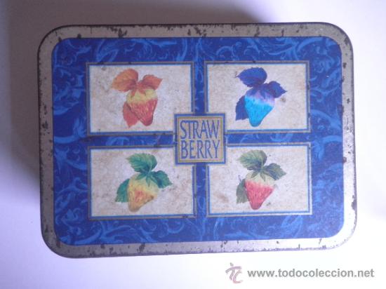 Bo&icirc;tes et petites bo&icirc;tes m&eacute;talliques: CAJA METAL STRAW BERRY