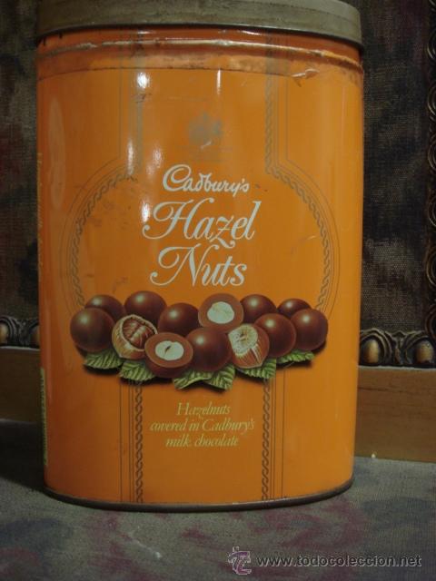 Cajas y cajitas met&aacute;licas: ANTIGUA CAJA METALICA  PRODUCTOS  HAZEL NUTS- APRX 13 CM ALTO