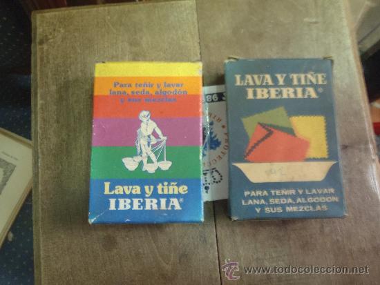 Boxes and metal boxes: TINTES ANTIG&Uuml;OS PARA ROPA IBERIA.