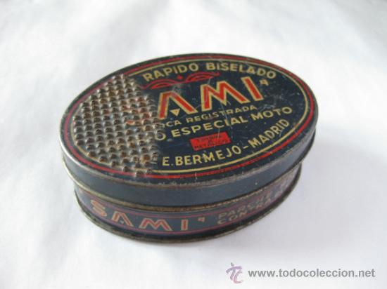 Cajas y cajitas met&aacute;licas: CAJA DE PARCHES SAMI ANTIGUA - LA LIJA TAPA LA S DE SAMI