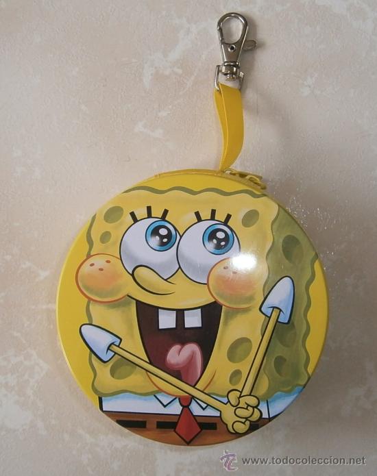 Cajas y cajitas met&aacute;licas: CAJITA MET&Aacute;LICA BOB ESPONJA. CAJA. LLAVERO