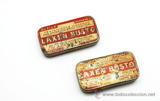 Caixas e caixinhas met&aacute;licas: Pareja de cajas de metal Laxen Busto.
