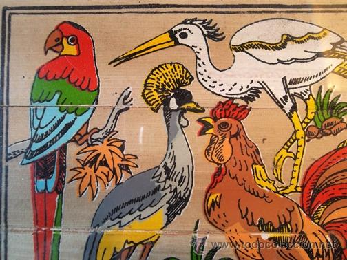 Cajas y cajitas met&aacute;licas: CURIOSA CAJA DE MADERA PINTADA. AVES - Foto 3