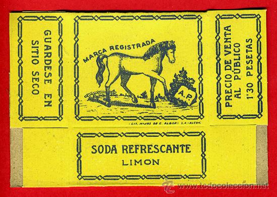 Cajas y cajitas met&aacute;licas: CAJA O CAJITA SODA REFRESCANT, LIMON EL CABALLO , CARCAGENTE , VALENCIA , ORIGINAL ET