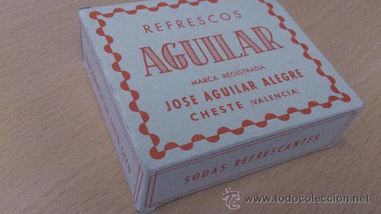 Cajas y cajitas met&aacute;licas: envase caja carton refrescos aguilar cheste valencia