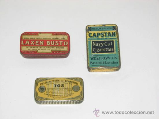 Caixas e caixinhas met&aacute;licas: LOTE DE TRES CAJAS MET&Aacute;LICAS