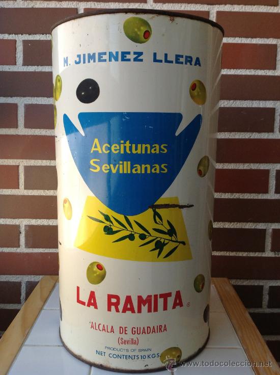 Blechdosen und Kisten: LATA O BOTE DE ACEIUTNAS SEVILLANAS &rdquo;LA RAMITA&rdquo; 10 KG ,ALCAL&Aacute; DE GUADAIRA(SEVILLA)