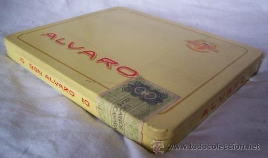 Blechdosen und Kisten: caja metalica de puros alvaro (14x16,5cm aprox)